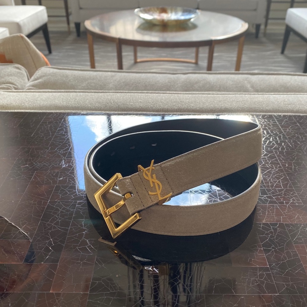 YSL suede belt